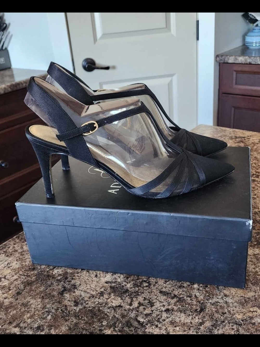 Adrianna Papell Heidi T-Strap Evening Heels